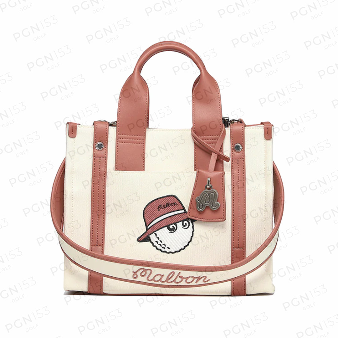 Malbon Women's Canvas Pouch Pink Tote Bag