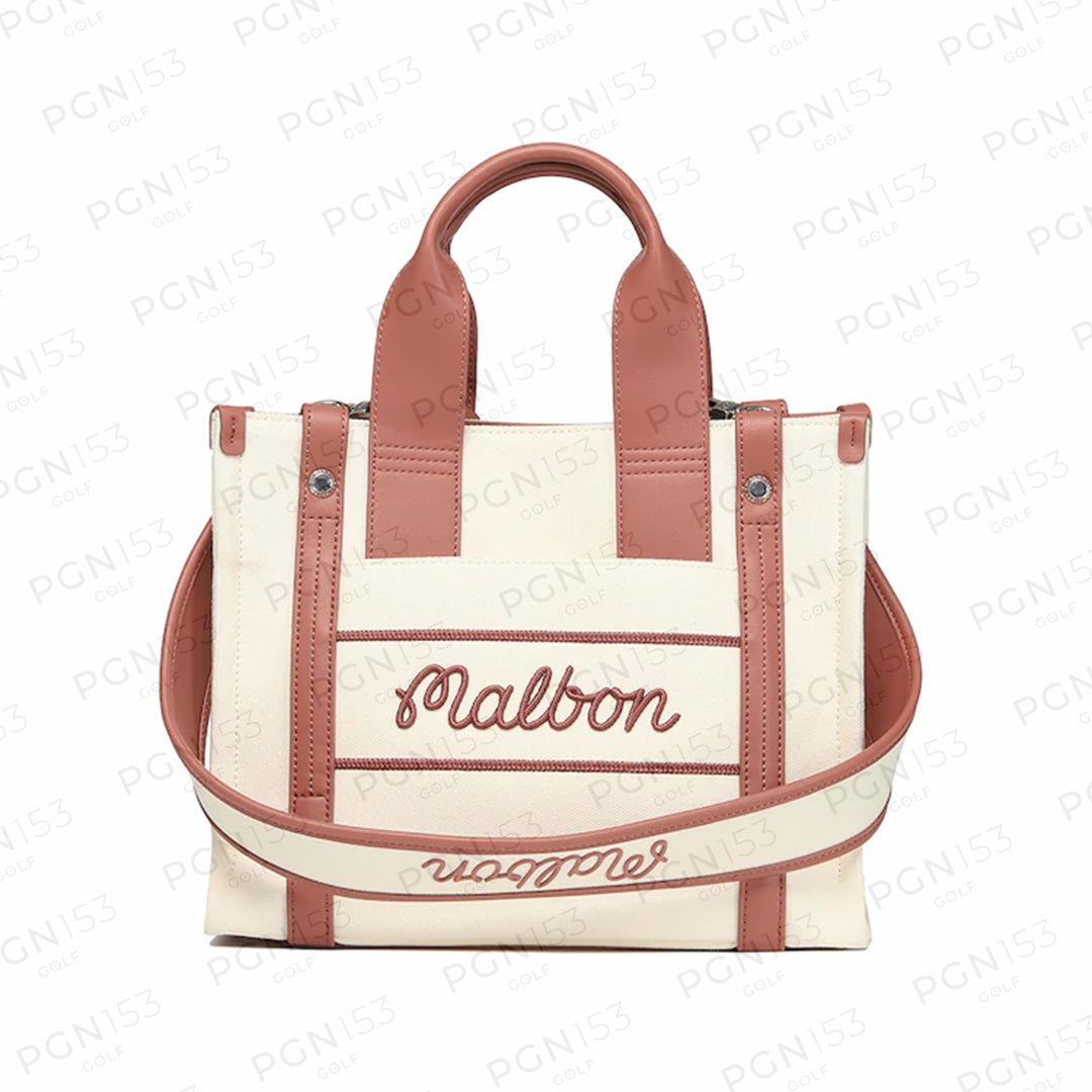 Malbon Women's Canvas Pouch Pink Tote Bag