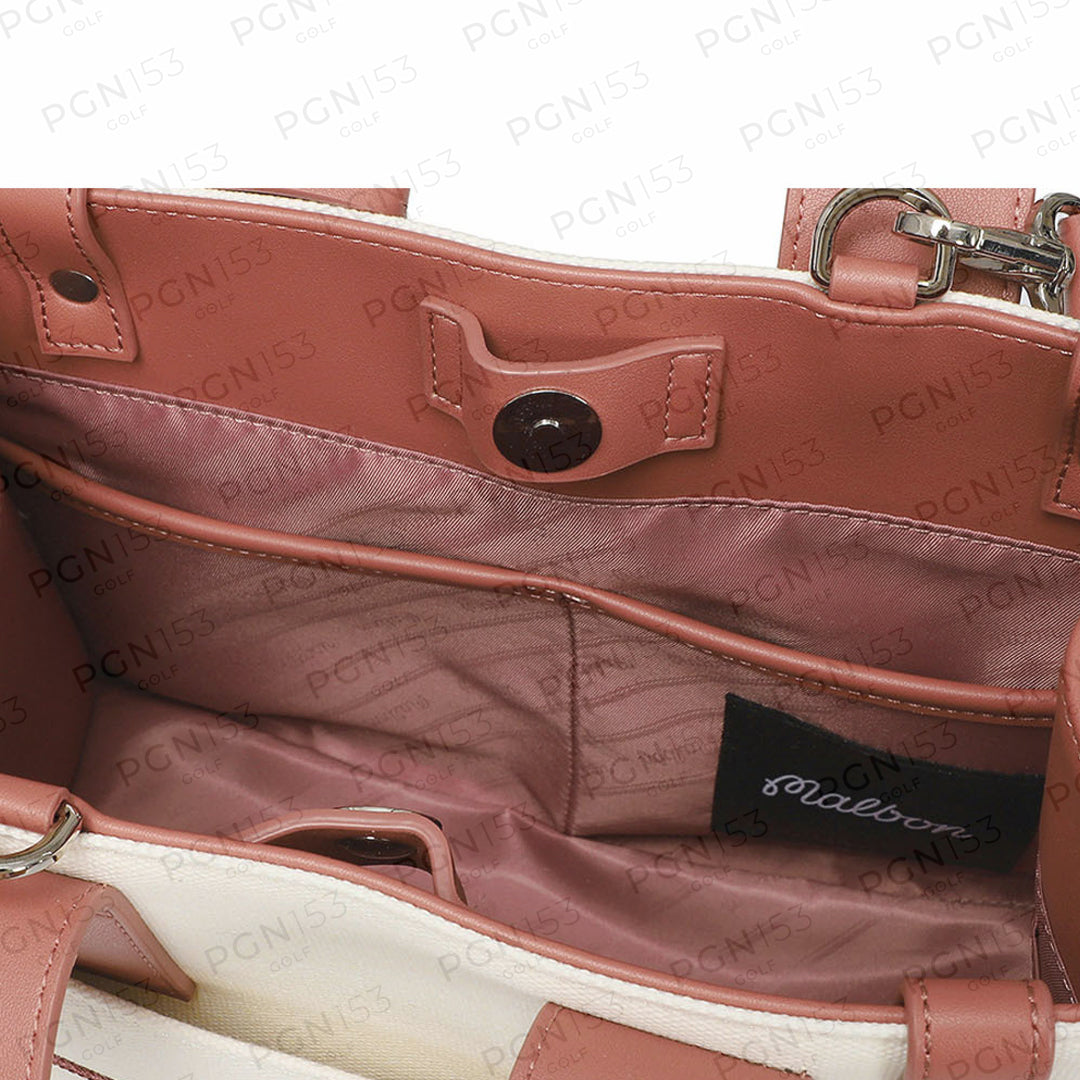 Malbon Women's Canvas Pouch Pink Tote Bag