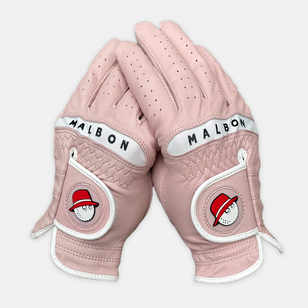 Malbon Women’s Bucket Logo Pink Glove (Left&Right pair)