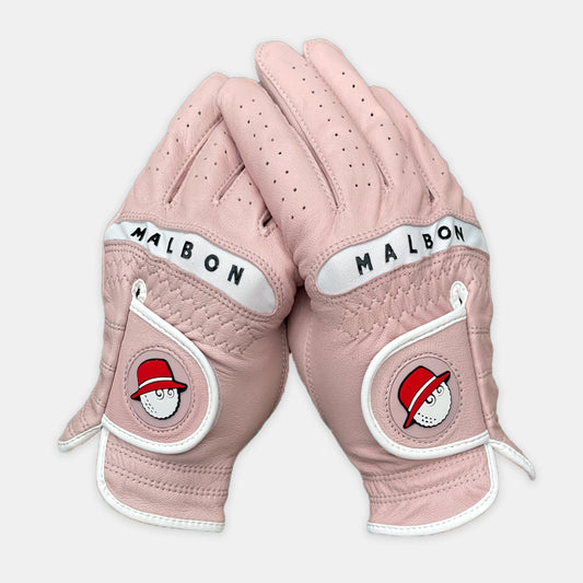 Malbon Women’s Bucket Logo Pink Glove (Left&Right pair)