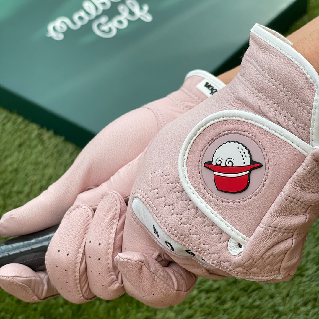 Malbon Women’s Bucket Logo Pink Glove (Left&Right pair)