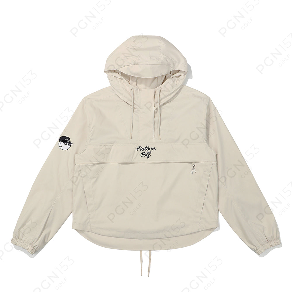 Malbon Bucket Hoodie Anorak Beige