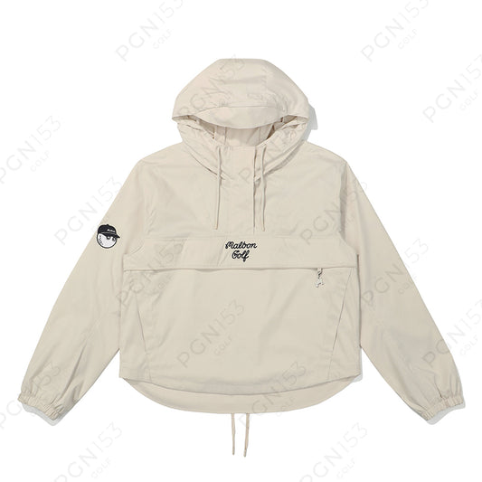 Malbon Bucket Hoodie Anorak Beige